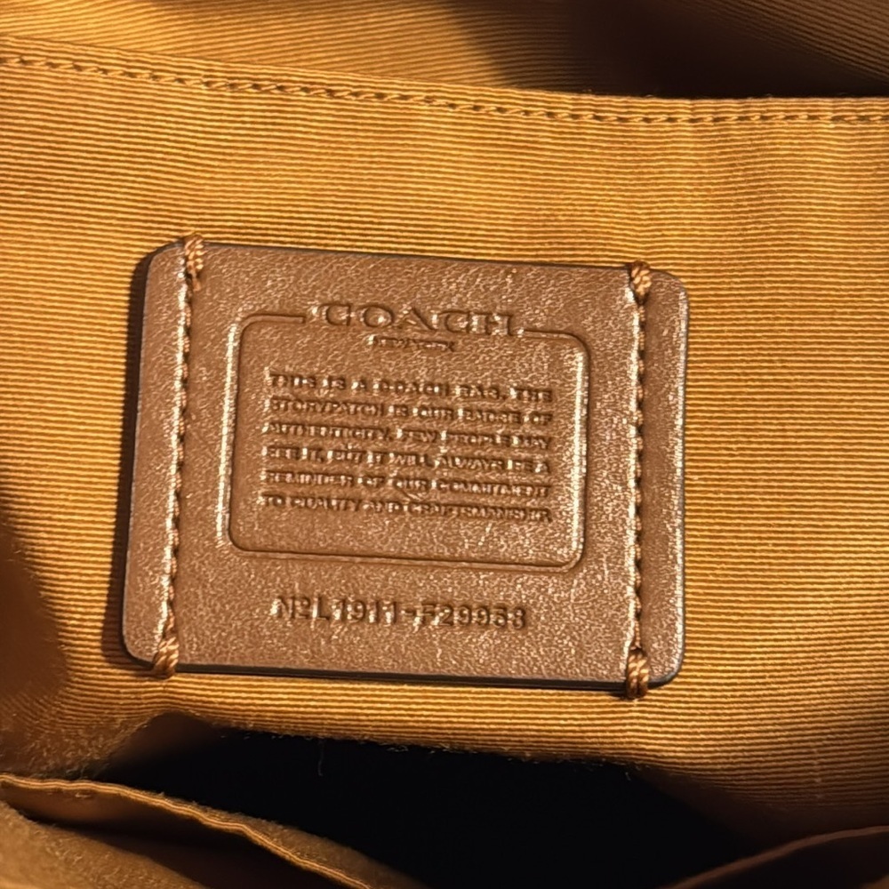 Coach F29958 Signature Jacquard Zip Tote Bag - Light Khaki/Chalk - Picture 10 of 12